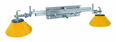 foto barra meccanica spazzola doppia diserbo tosello